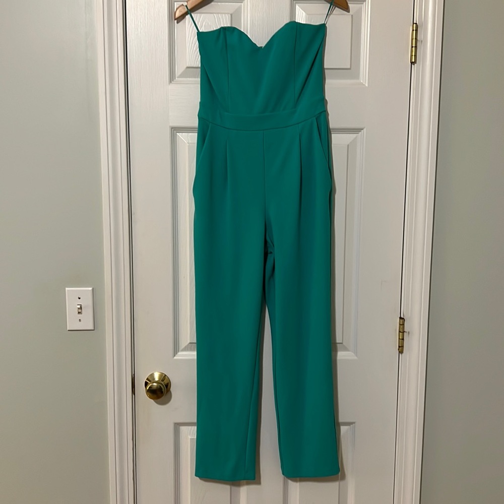 Strapless green romper for Express size 2
